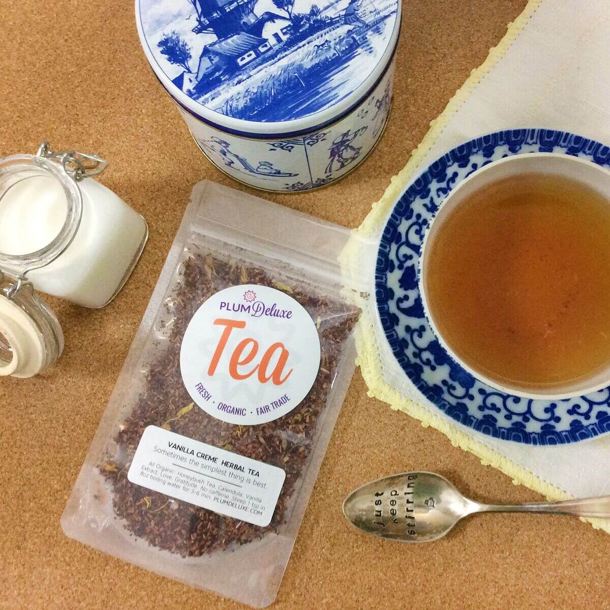 Plum Deluxe Vanilla Creme Herbal Tea - Image 2