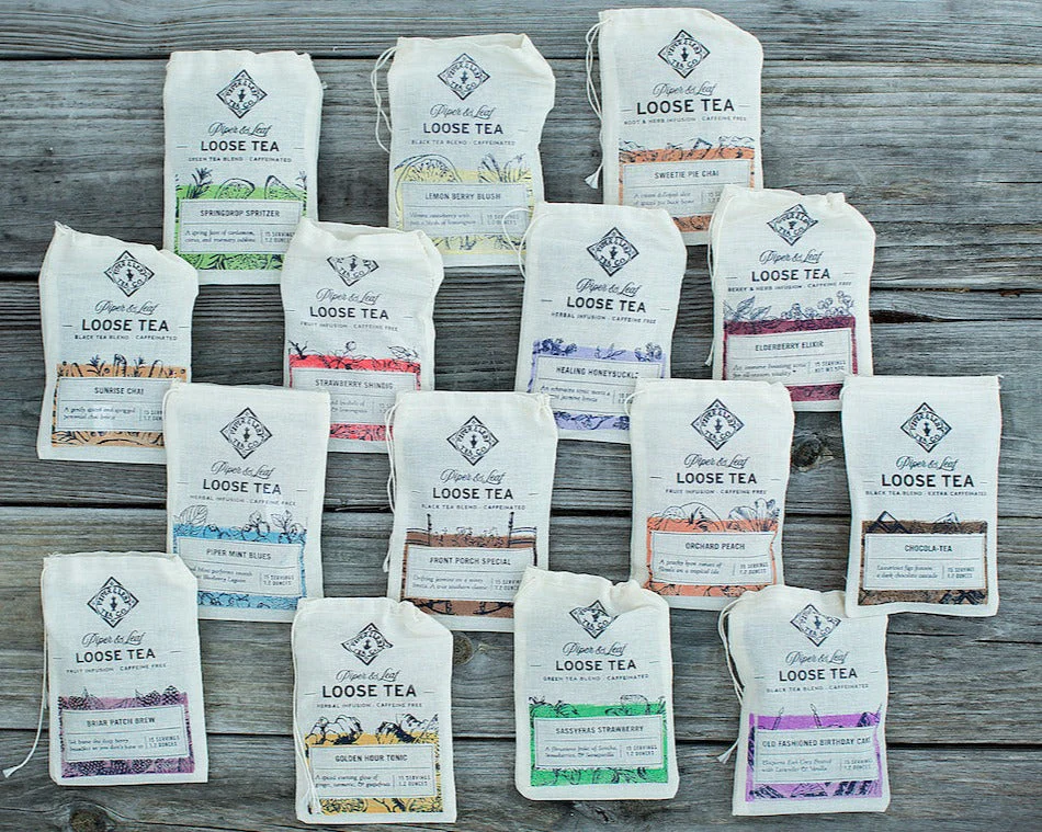 Piper and Leaf Variety Pack of Loose Leaf - 15 Blends, 15 Servings Each - Image 2