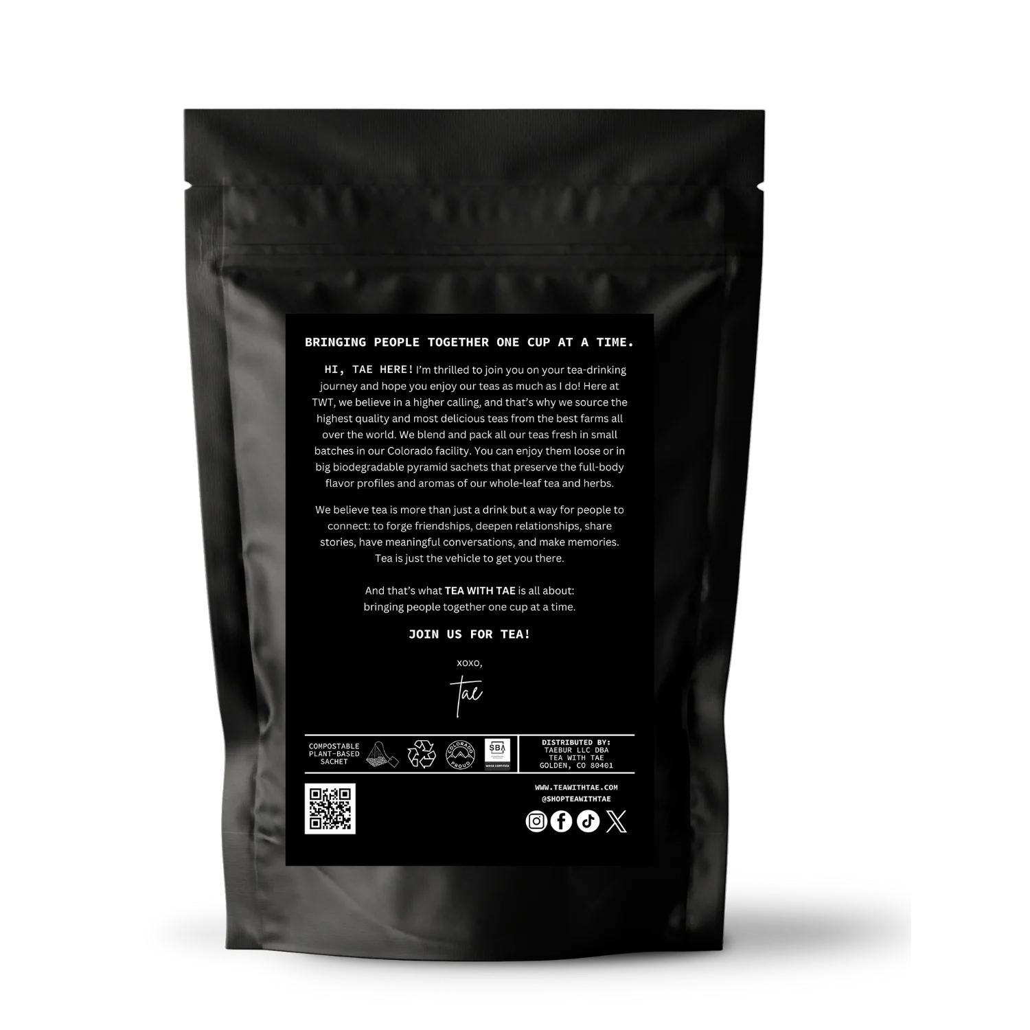 Tea with Tae White Peony Loose Leaf Pouch (3oz. Loose Leaf Tea) - Image 3