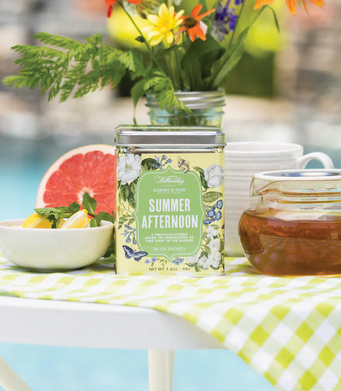 Harney & Sons Williamsburg Summer Afternoon Tea, Tin of 20 Sachets - Image 2