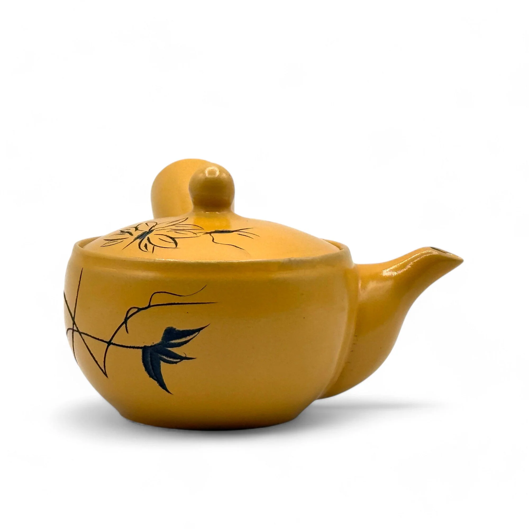 Inoue Tea Yixing Hanabori Yellow Tokoname-yaki Kyusu - Japanese Mini Teapot - Image 3